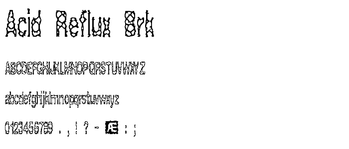 Acid Reflux BRK font